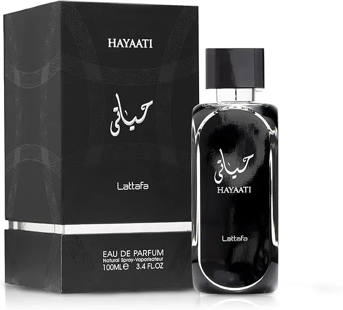Lattafa Hayati Black Eau de Parfum delivers a bold, long-lasting unisex fragrance with rich, modern notes, perfect for daily wear and special occasions. 100ml