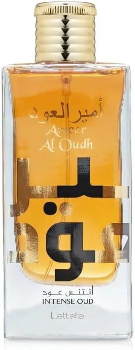 Lattafa Ameer Al Oudh Intense Oud Eau de Parfum delivers a deep, smoky, long-lasting fragrance with rich woody notes, ideal for bold everyday wear and special occasions. 100ml