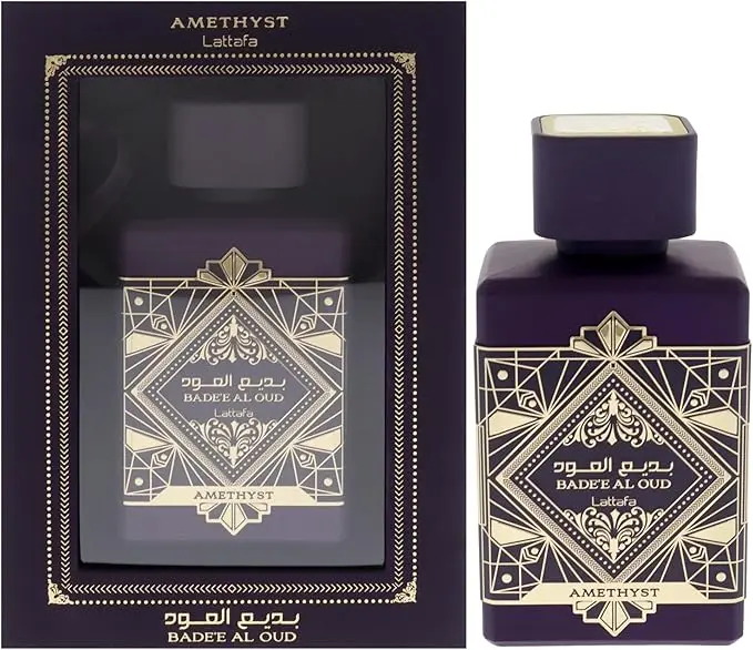[B08YNBJVVY] Lattafa Perfumes Bade'e Al Oud Amethyst for Unisex Eau de Parfum Spray, 3.4 Ounce