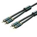 VENTION Cotton Braided 2RCA Male to 2RCA Male Audio Cable 2M Green Copper Type  Model # BCUGH