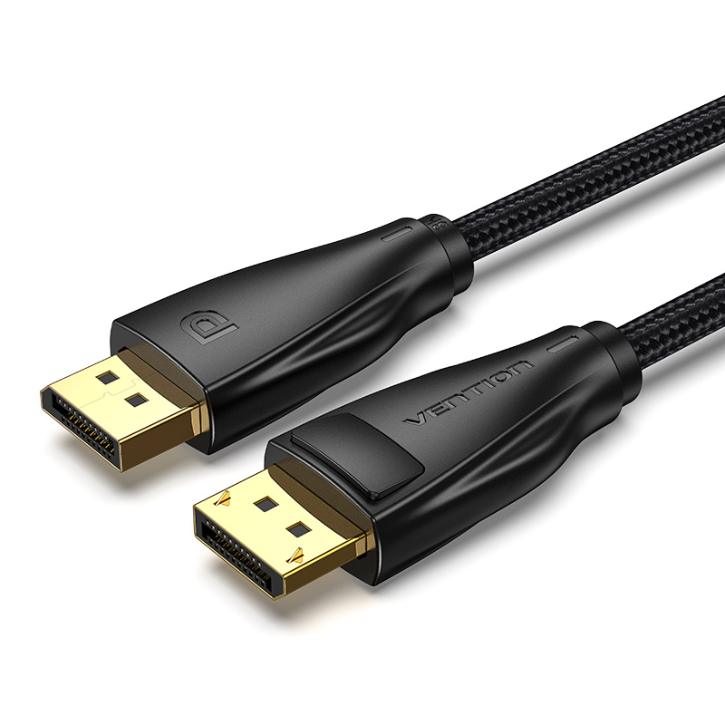 [HCCBI] VENTION Cotton Braided DP Male to Male Cable 3M Black Model # HCCBI