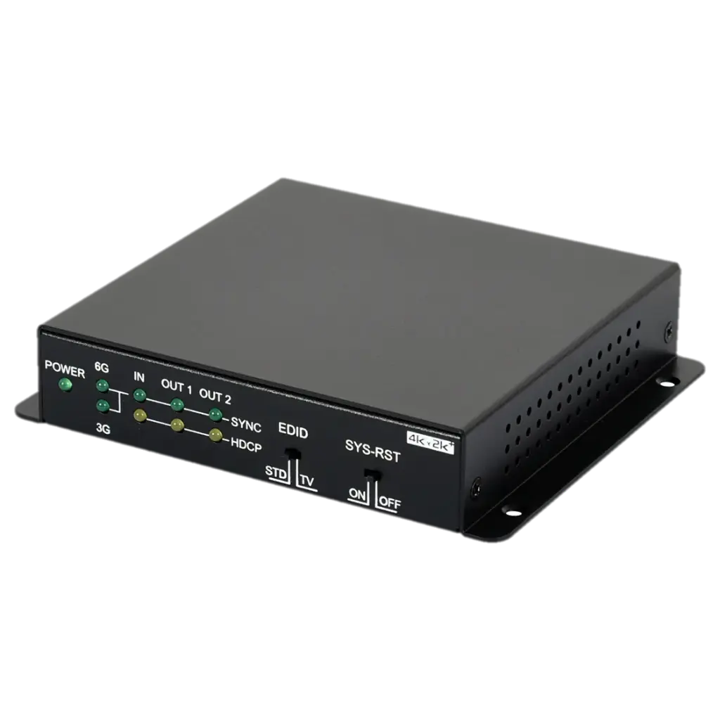 [CPLUS-V2T] CPLUS-V2T UHD+ 1×2 HDMI Splitter delivers flawless 4K@60Hz with HDR, 3D, advanced audio pass-through, smart EDID handling, and independent HDCP for rock-solid performance. CPLUS-V2T
