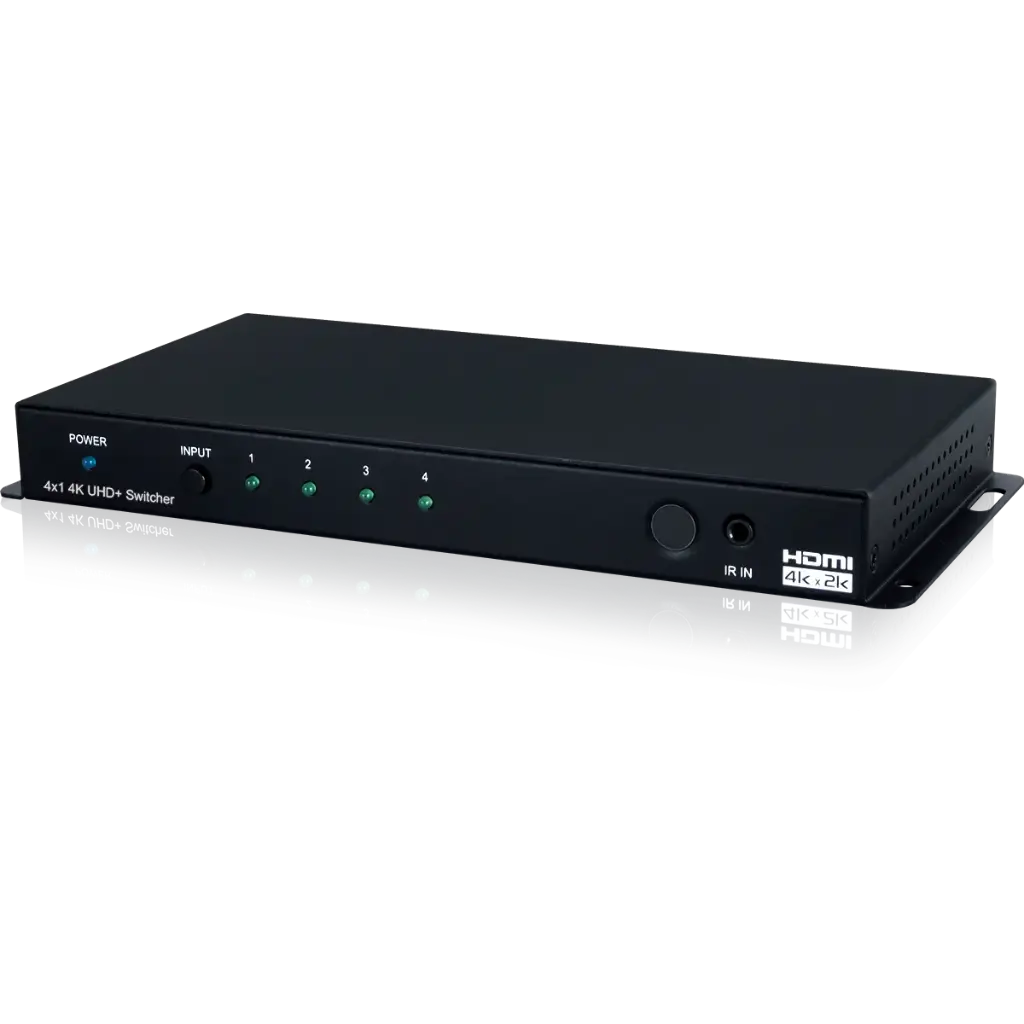 [CPLUS-V4H1H] CPLUS-V4H1H 4×1 UHD+ Switcher delivers seamless source switching with full audio pass-through, CEC support, flexible EDID management, and easy control for pro AV setups. CPLUS-V4H1H