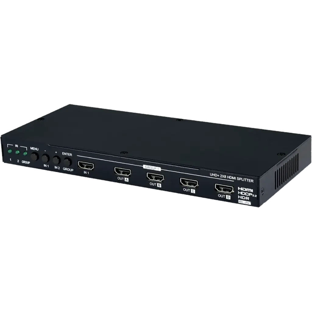 [CPLUS-V4H4HPA] CPLUS-V4H4HPA UHD+ 4×4 Matrix delivers high-bandwidth 4K@60Hz switching with advanced audio pass-through, rich EDID options, OSD, and full control via WebGUI, RS-232, and IR. CPLUS-V4H4HPA
