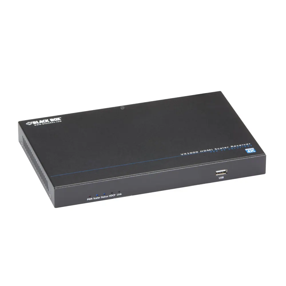[VX-1003-RX] Black Box VX-1003-RX AV receiver delivers reliable signal extension with stable performance and clear audio-video transmission—ideal for professional AV and control room setups.