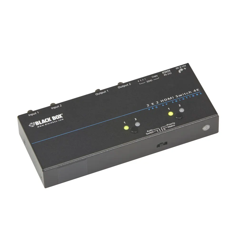 [VSW-HDMI2X2-4K] Black Box VSW-HDMI2X2-4K 4K HDMI Matrix Switch
