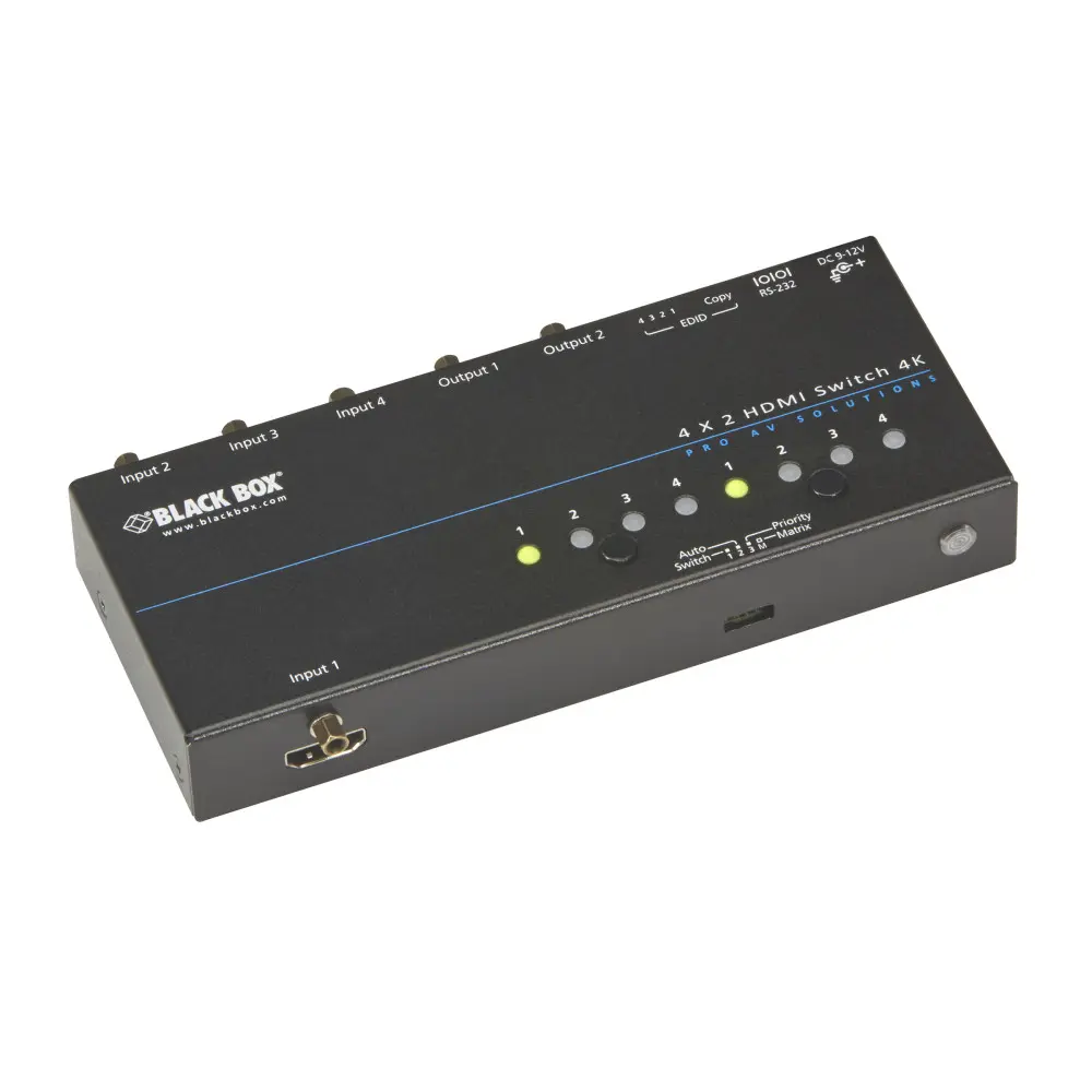 [VSW-HDMI4X2-4K] Black Box VSW-HDMI4X2-4K 4K HDMI Matrix Switch