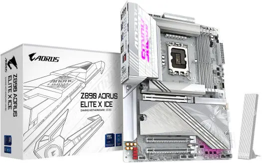 [Z890-A-ELITE-X-ICE] GIGABYTE Z890-A-ELITE-X-ICE Z890 1851 Motherboard, Z890 4x DDR5
