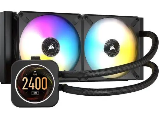 [CW-9060061-WW] CORSAIR CW-9060061-WW H100i cooler 240mm 120mm fans, display—smart