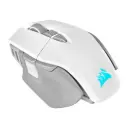 CORSAIR M65 Ultra RGB wireless gaming mouse with precision optical sensor, tunable FPS design, adjustable weight system, and customizable RGB—elite control in a clean white finish. CH-9319511-EU2