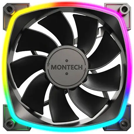[RX-120-BLACK] MONTECH RX-120-BLACK RX120 120mm case fan 1600RPM 59