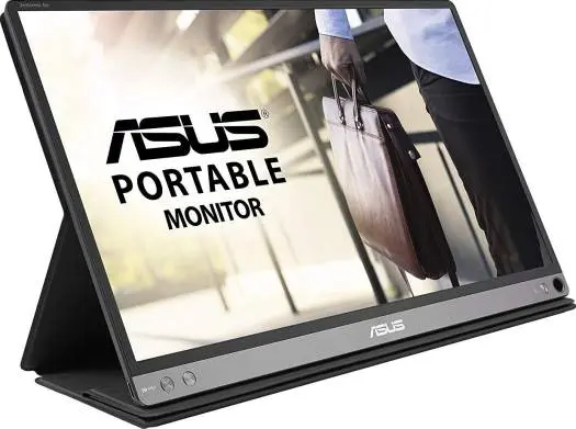 ASUS 15.6" ZenScreen MB16AP Portable Monitor, Full HD 1920×1080 Resolution, IPS Panel, Built-in Battery, USB-C Connectivity, Slim & Lightweight Design, Grey - 90LM0381-B02170