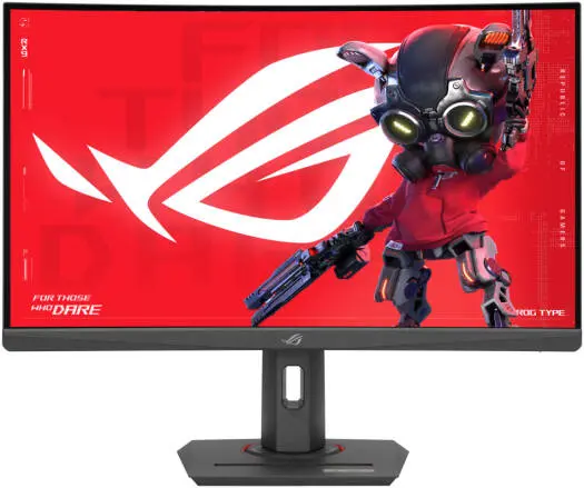 [90LM09P1-B01370] ASUS ROG Strix XG27WCS 27" WQHD curved gaming monitor with Fast VA panel, 180Hz refresh rate, 1ms GtG, USB-C, G-SYNC & FreeSync for ultra-smooth, immersive play. 90LM09P1-B01370