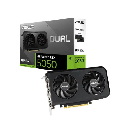 ASUS Dual RTX5050 8GB GDDR6 NVIDIA GeForce RTX 5050 graphics card with efficient cooling and smooth performance for gaming and creative tasks. 90YV0N73-M0NA00