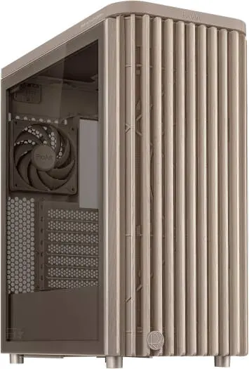[90DC00M7-B39010] ASUS ProArt PA401 Wood Edition computer case with tempered glass, multiple pre-installed fans, up to 240 mm radiator support and removable dust filters for quiet, stylish builds. 90DC00M7-B39010