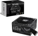 ASUS TUF Gaming 650W 80+ Bronze power supply with braided black sleeves for stable performance and efficient cooling in gaming builds. 90YE00D1-B0NA00