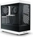HYTE Y40 mid-tower ATX case in white with panoramic tempered glass, PCIe 4.0 riser cable included, and optimized airflow—designed to showcase powerful modern gaming builds CS-HYTE-Y40-BW