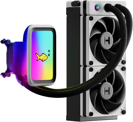 [FAN-HYTE-Q60-BW] HYTE FAN-HYTE-Q60-BW Q60 240mm cooler 5" display, 42-pixel