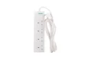 Terminator 4-way UK power extension socket with individual switches, LED indicators, 1.25mm² 3M cable, and 13A fused plug