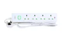 Terminator 3-way UK power extension socket with master switch, single indicator, 1.25mm² 3M cable, and 13A fused moulded plug