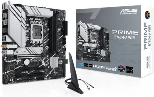 ASUS 90MB1EL0-M1EAY0 B760M-A LGA1700 motherboard DDR5 128GB, 4.0,