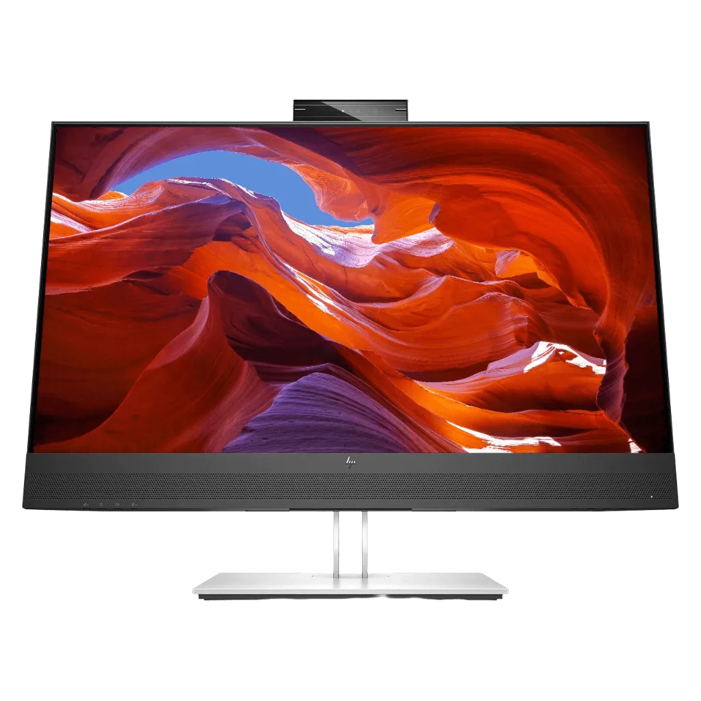HP 27" E27m G4 QHD IPS Conferencing Monitor, 2560×1440 Resolution, 75Hz Refresh Rate, 5ms Response Time, Built-in Camera & Speakers, USB-C Docking, HDMI & DisplayPort, Ergonomic Adjustable Stand