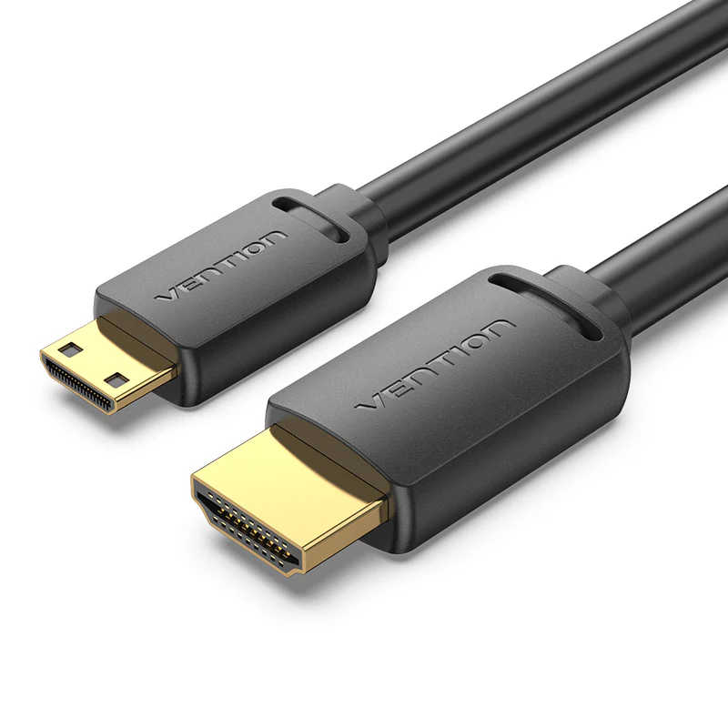 [AGHBF] VENTION Mini HDMI to HDMI Cable supports 4K HD resolution for clear, stable audio and video transmission. Ideal for cameras, tablets, TVs, monitors, and other Mini HDMI devices (1 M)