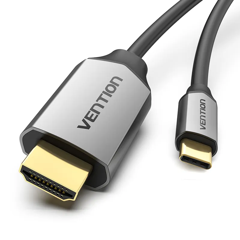[CGSBF] VENTION USB C to HDMI Cable 4K@60Hz, Gold-plated connectors, aluminum casing for iPad MacBook Pro/Air iMac Galaxy S20 S10 Surface Book 2 TV and More (1 M)
