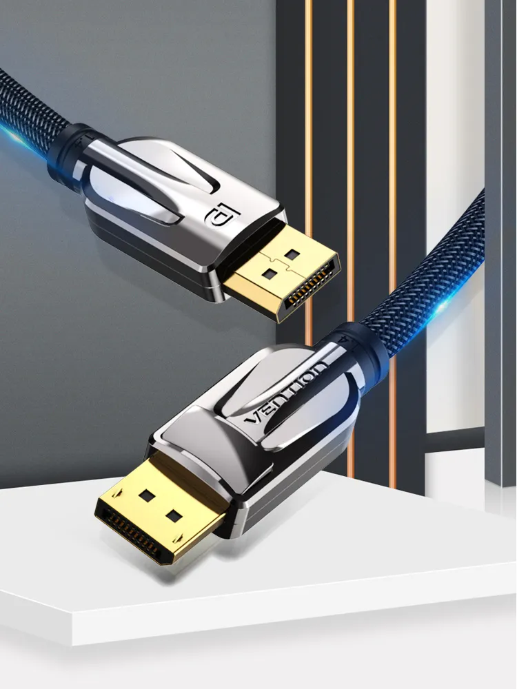 [HCABF] VENTION DisplayPort Cable DP to DP Male 8K@60Hz / 4K@144Hz HD Cable Nylon Braided for High Resolution Display (1 M)