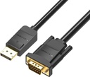 VENTION DisplayPort DP to VGA Cable double shielding HBL series resolution 1080P@60Hz, Gold-Plated