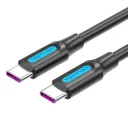 VENTION USB 2.0 C Male to C Male  5A Cable Black PVC Type