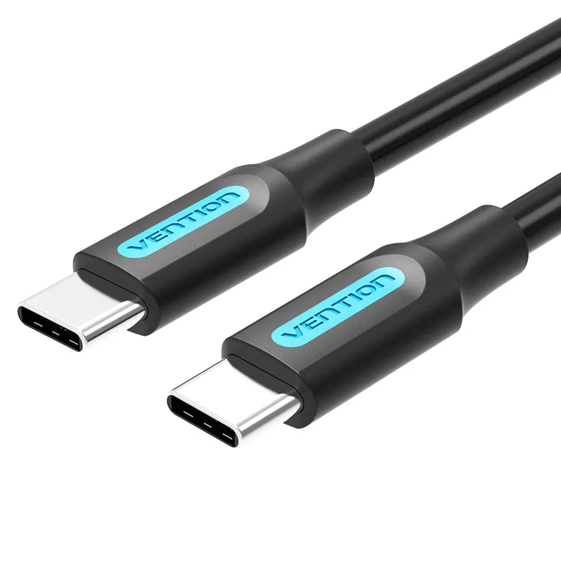 VENTION USB 2.0 C Male to Male Cable Black PVC Type