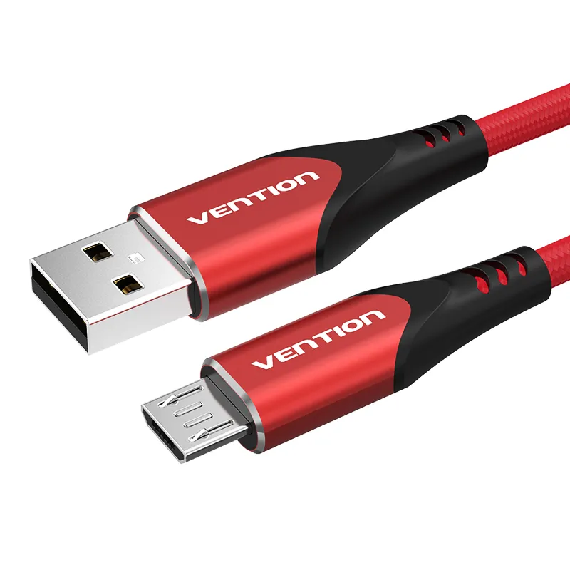 VENTION USB 2.0 to Micro USB Cable Red Aluminum Alloy Type