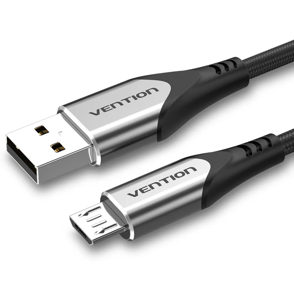 VENTION USB 2.0 to Micro USB Cable Gray Aluminum Alloy Type