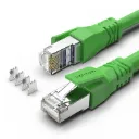VENTION Cat.6A SFTP Flexible Industrial Ethernet Cable for ProfiNet, EtherCat, EtherNet Patch Cable 10Gbps Transmission Speed Oxygen-Free Copper Conductor Green