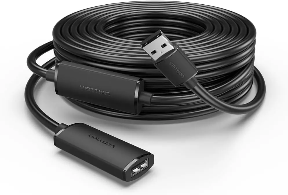 VENTION USB 3.0 Type-A Male to Type-A Female Active Extension Cable, Signal Amplify Cable for Smart Laptop PC TV Xbox One SSD USB Extender Cord Mini Fast Speed Cable, 5 Meters