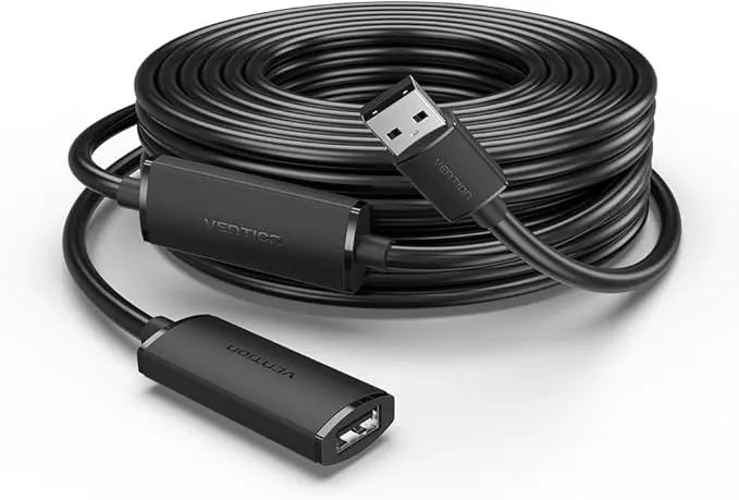 VENTION USB 2.0 Active Extension Cable, Signal Amplify Cable for Smart Laptop PC TV Xbox One SSD USB Extender Cord Mini Fast Speed Cable