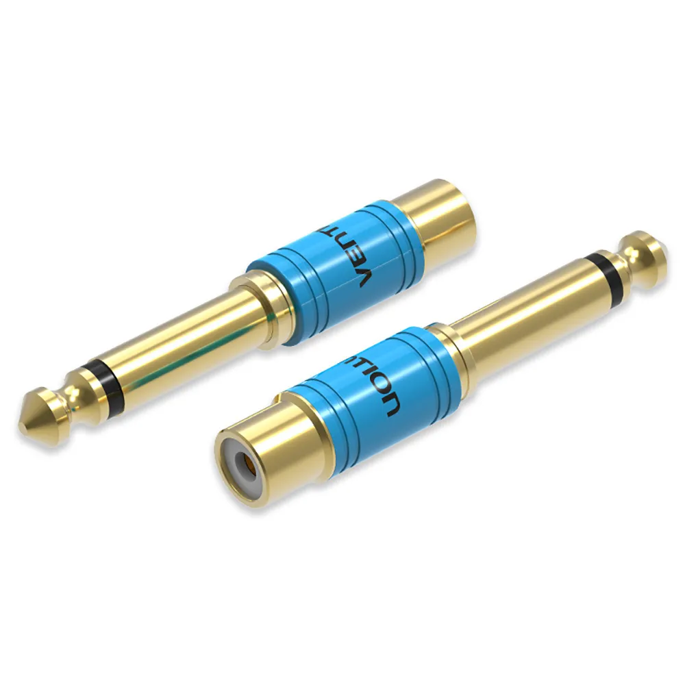 [VDD-C03] VENTION 6.5mm Male to RCA Female Audio Adapter Gold (Pack of 1)