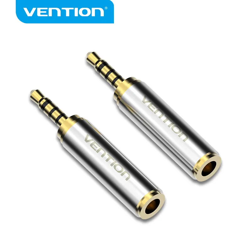 [VAB-S02] VENTION 3.5mm Female to 2.5mm Male Adapter Gold (Pack of 1)