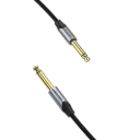 VENTION Cotton Braided 6.5mm Male to Male Audio Cable Gray Aluminum Alloy Type