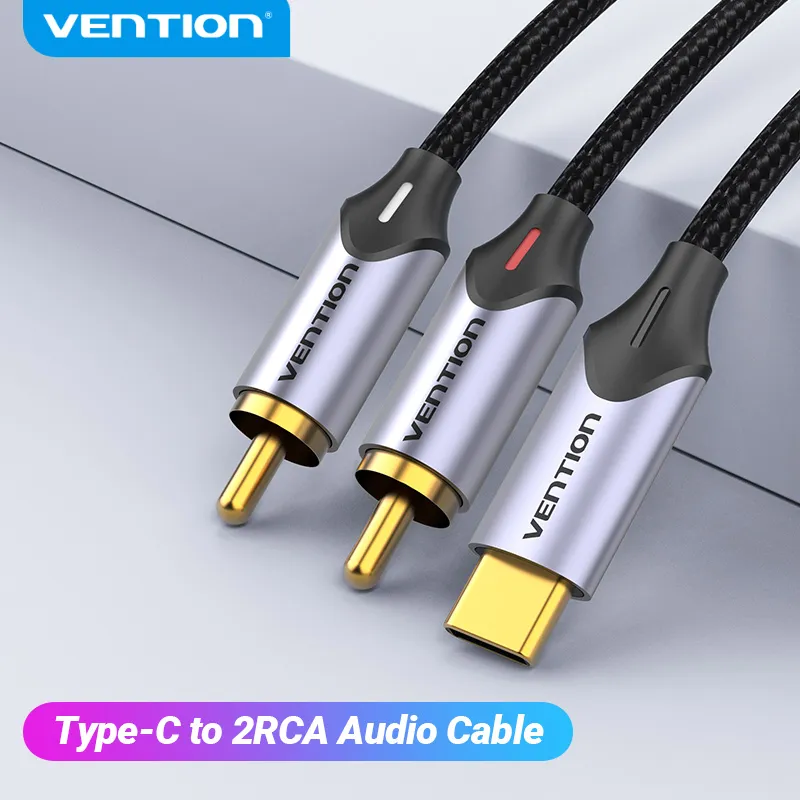 [BAUHD] VENTION Cotton Braided TRS 3.5mm Male to 6.5mm Male Audio Cable Gray Aluminum Alloy Type (0.50 M)