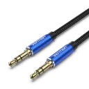 VENTION Cotton Braided 3.5mm Male to Male Audio Cable Blue Aluminum Alloy Type