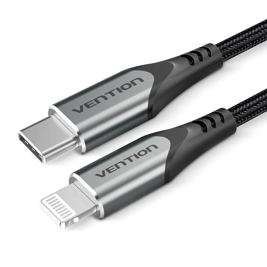 VENTION USB 2.0 C to Lightning Cable Gray Aluminum Alloy Type