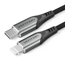 VENTION USB 2.0 C to Lightning Cable Gray Aluminum Alloy Type