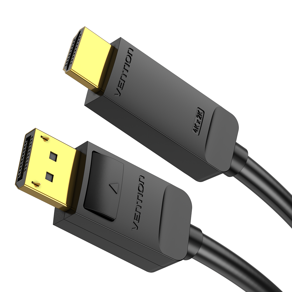 [HAGBG] VENTION 4K DisplayPort to HDMI Cable 1.5M Black Model # HAGBG