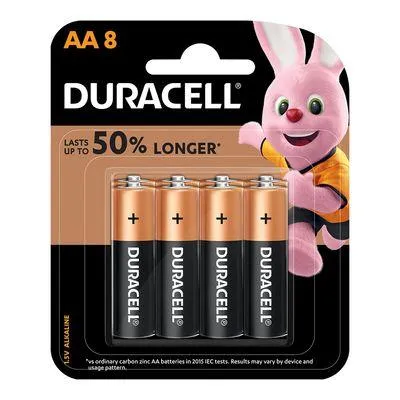 [46600] Duracell AA Alkaline Batteries 1x8 Pack – High Performance
