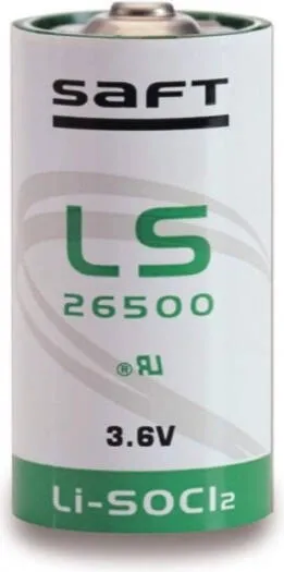[SFT-LS26500-CNA-B1] SAFT LS26500 CNA Lithium Battery C Size – Axial Leads