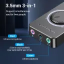 VENTION USB 2.0 External Stereo Sound Adapter with Volume Control Black ABS Type