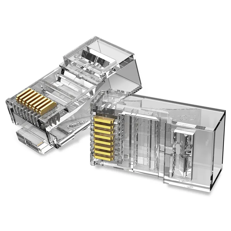 [IDDR0-10] VENTION Cat.6 UTP RJ45 Modular Plug Transparent (Pack of 10)