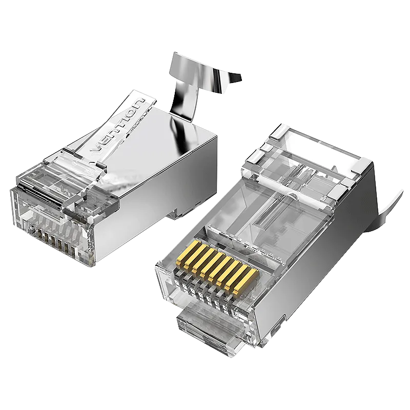 [IDER0-10] VENTION Cat.7 FTP RJ45 Modular Plug Transparent (Pack of 10)